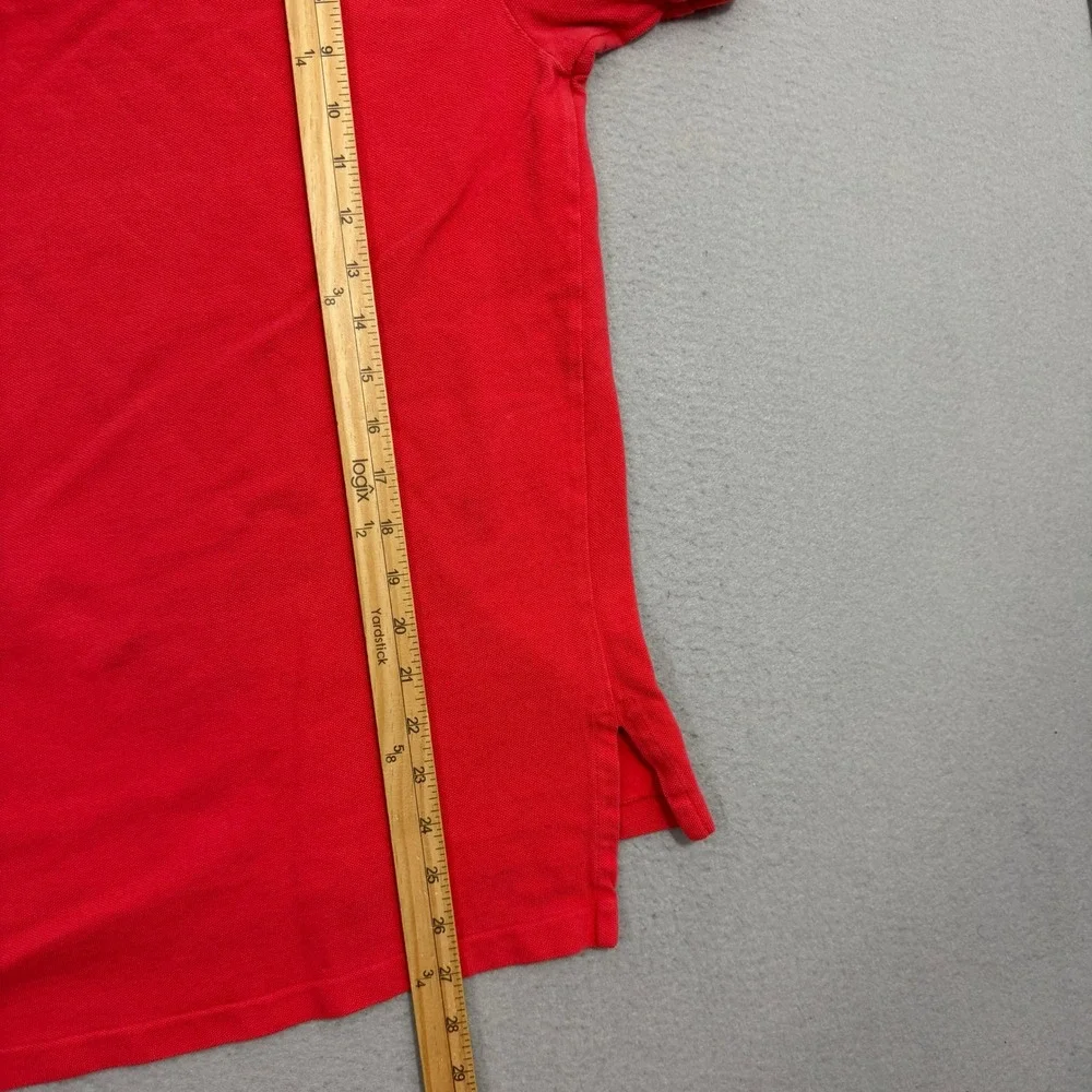 Polo Ralph Lauren Shirt Mens Medium Red Custom Fit Short Sleeve Pony Logo Pique